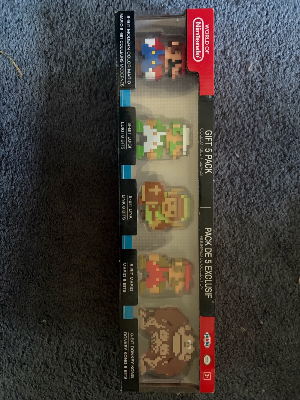 Nintendo 8-Bit Pixel Character Gift Pack - Red, Blue, Green, Brown, Yellow